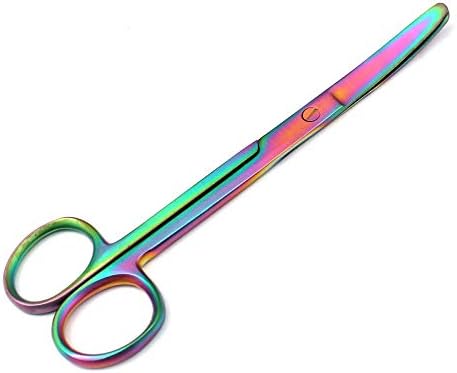 ODONTOMED2011 SET od 2 multitanijske boje Rainbow Radni škakljivi škant/tupi 5,5 Ravni i zakrivljeni od nehrđajućeg čelika Rainbow