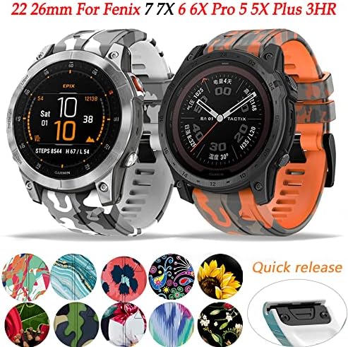 DJDLFA 26 22 mm Silikone SATHAND BRZINE ZA GARMIN FENIX 7 7X 6 6X PRO 5X 5 PLUS 3 HR MK2 EasyFit Smart Watch Wrist Band Correa