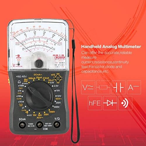 Walnuta mini ručni analogni multimeter AC/DC Voltmeter Ammeter otpor kontinuiteta Kapacitet osigurača i diode testera