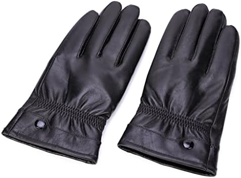 kožne rukavice od kože /kože, muške tanke rukavice za vožnju, tople kožne rukavice za jahanje na otvorenom, zimske Plus baršunaste