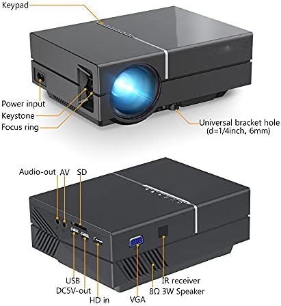 WDBBY K8 Mini LED video prijenosni 1080p 150inch Digitalni projektor za kućno kino za 3D 4K kina