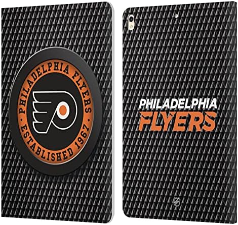 Dizajn glavnog slučaja službeno licencirana tekstura NHL PUCK Philadelphia Flyers Lether Book Book Case Cover Compatibible s Apple