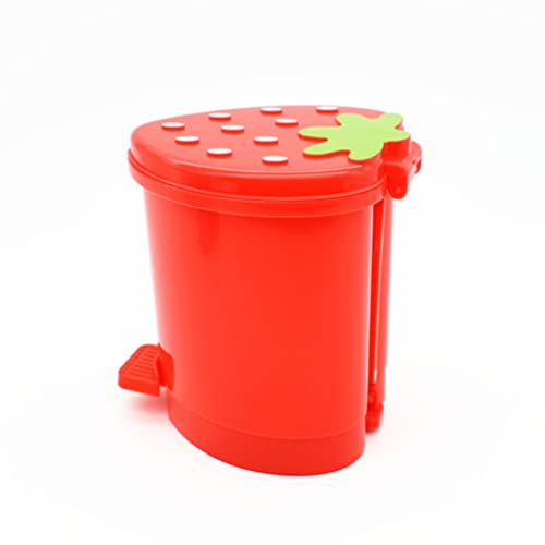 Pribor za uredski stol bucket od jagoda Mini countertop kanta za smeće s poklopcem slatka stolna kanta za otpadni papir za kućni automobil