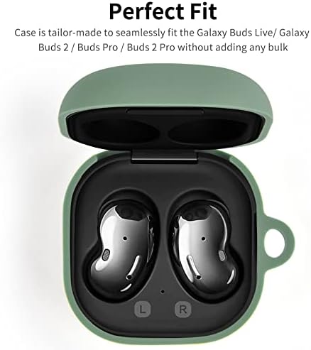 Slučaj Filoto za Samsung Galaxy Buds 2/Buds Live/Buds Pro/Buds 2 Pro, Slatki silikonski ušne uši zaštitni predmet s Pompo Keychain