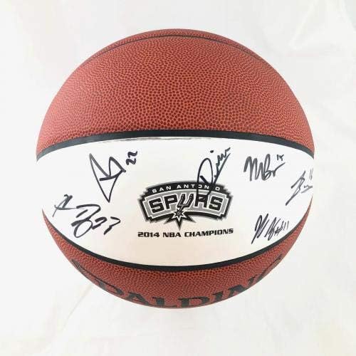 2013-14 Spursovi tim potpisao je košarkašku PSA/DNK autogramiranu loptu loa - košarka s autogramima
