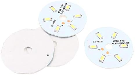 X-DREE 4KOM Disk tip 3 W bijela 6 SMD 5730 led reflektor od aluminija osnovne ploče (4KOM Tipo disko 3 W bijela 6 SMD 5730 led reflektor