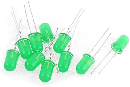 10pcs zelena LED okrugla glava 5mm žarulja sa žarnom niti (10 komada) 5mm