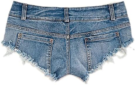 Žene s niskim usponom Jean kratke hlače s rupama ljeto pokvareni rub traper kratke hlače seksi nevolje vrućih hlača Thong traperice