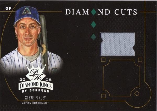 Steve Finley igrač istrošen Jersey Patch Baseball Card 2005 Donruss Diamond Kings Cuts DC46 LE 178/200 - MLB igra korištena dresova