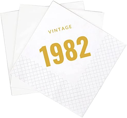 Salvete za koktele 1982., 40. obljetnica, 100 paketa zlatne salvete za koktele 1982., 40. obljetnica, papirnate salvete za piće na