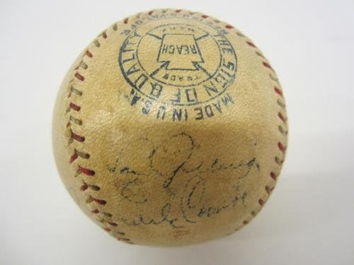 1930 -ih New York Yankees Babe Ruth Lou Gehrig potpisala je bejzbol JSA Loa PSA/DNA CoA - Autografirani bejzbol