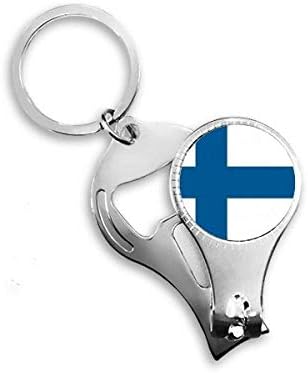 Finska Nacionalna zastava Europe Country Country Nipper Ring Otvarač ključeva za ključeve otvarač boca