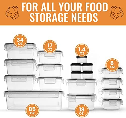 36 kom spremnici za skladištenje hrane s nepropusnim poklopcima nepropusni plastični spremnici bez BPA za organizaciju kuhinje, pripremu