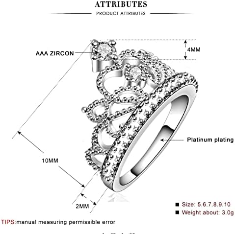 Vilica prsten Ženski valni prsten personalizirani poklon nakit Luksuzni mikro cirkon krunski prsten personalizirani prsten