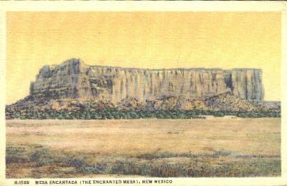 Mesa Encantada, razglednica New Mexico