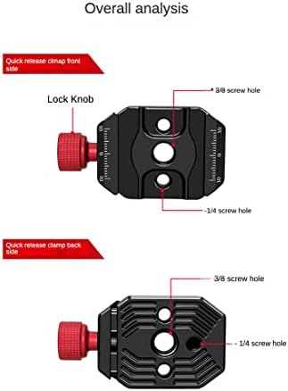Feichao 38 mm Brzo otpuštanje ploče stezaljke baze Gimbal klizač adapter za SLR kameru stabilizator Statid Photography pribor