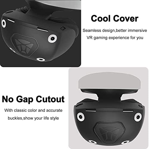 Ninki kompatibilni zaštitni poklopac za lice i leđa za PS VR2 slučaj, 2-paketni silikonski zaštitni kapice za PlayStation VR2 poklopac