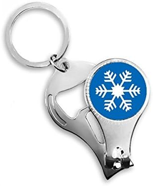 Zimski sportski plava snježna pahuljica obrisa za nokte za nokte za nokte otvarač za otvarač za bočicu za bočicu