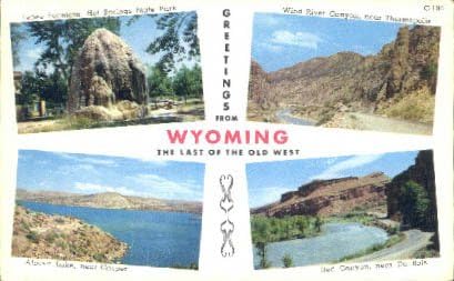 Hot Springs State Park, razglednica Wyoming