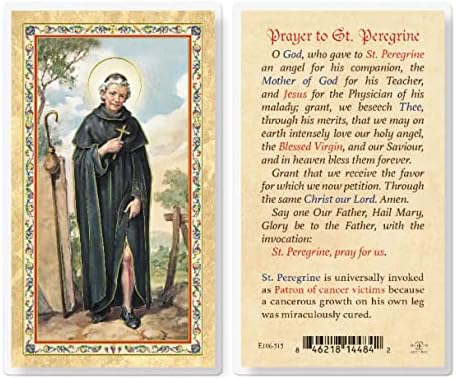 Molitva sv. Peregrine zlato utisnuto laminirane svete karte, paket vrijednosti od 25 brojeva