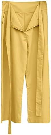 Pamučne lanene hlače za žene ženske hlače sočne boje čipkaste džepove hlače hlače