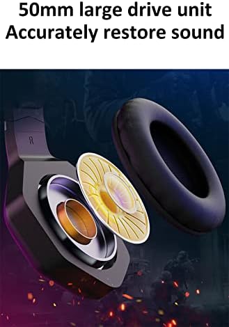 LGBN RGB slušalice za igru, ergonomske ožičene slušalice s 360 ° rotirajućim mikrofom, HD Stereo bas over-eur slušalice, X10 Pro Black