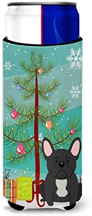 Caroline blaga bb4139muk Sretan božićno drvce francuski buldog crni ultra zagrljaj za tanke limenke, može hladiti rukav zagrljaj zagrljaja