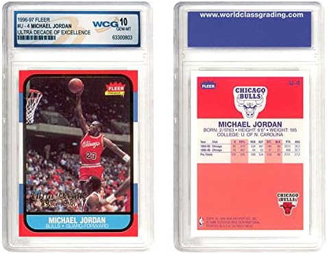 Michael Jordan Originalno 1996-97 Fleer Desetljeće izvrsnosti 4 Rookie Card - Ocjenjiva Gem Mint 10