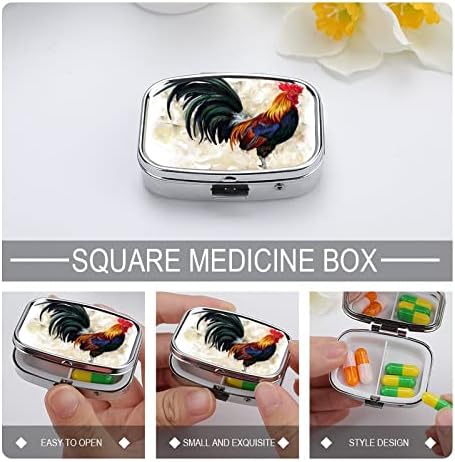 Kutija s tabletama kvadratni lijek u obliku slova za tablete prijenosne tablete za tablete za tablete za tablete s vitaminom s 3 odjeljka