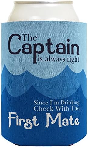 Smiješno pivo Coolie Kapetan uvijek u pravu provjerite prvi prijatelju Nautical Jedran za jedrenje na plovidbe poklon 2 pakiranje može