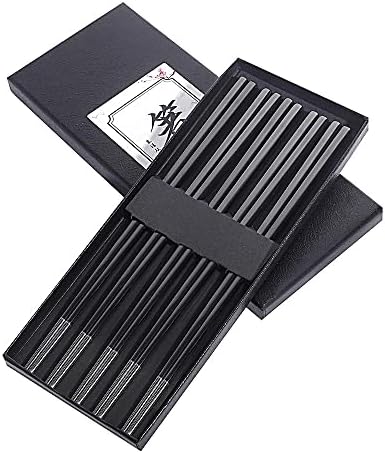 Metalni štapići za višekratnu upotrebu od nehrđajućeg čelika obloženi titanom japanski korejski štapići za jelo i kuhanje 9,5 inča