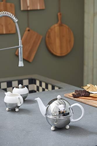 Bredemeijer Ugodni čajnik, 0,5-litarski, keramički opruga bijela s izoliranom školjkom