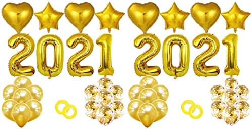 Dekor za vjenčanje BUSTYARD 2 sets 40 inča 2021 Broj balona Nova godina Eve Festival Party Opskrba Diplomiranje ukrasa za zabavu za