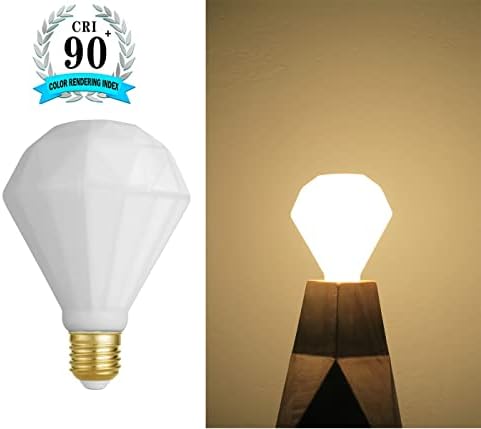 LED Ukrasna žarulja od 8 vata, Edison žarulje s mogućnošću zatamnjivanja, mat opalno staklo u obliku dijamanta od 995, mekane tople