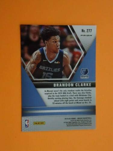 Brandon Clarke 2019-20 Panini Mosaic RC Prizm Card 277 Grizzlies - nepotpisane košarkaške karte