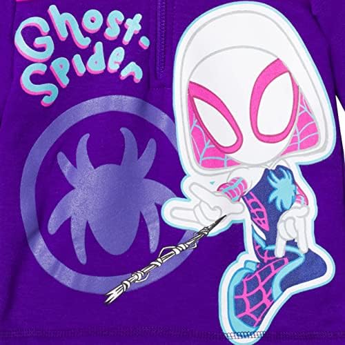 Marvel Spidey i njegovi nevjerojatni prijatelji Ghost Spider Miles Morales Spider-Man Fleece Half Zip Hoodie mališani do malog djeteta