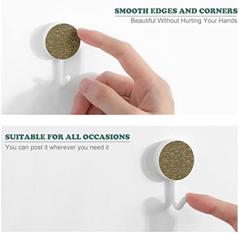 Znanstvene matematičke zidne kuke okrugle plastične kuke izdržljive ljepljive kuke za kuhinjsku kupaonicu 10 pakiranja