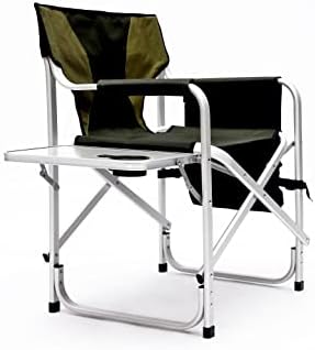 NZPOST podstavljeni presavijeni vanjski stolac sa džepovima s bočnim stolom i skladištenjem, lagana prevelika stolica redatelja, vanjska
