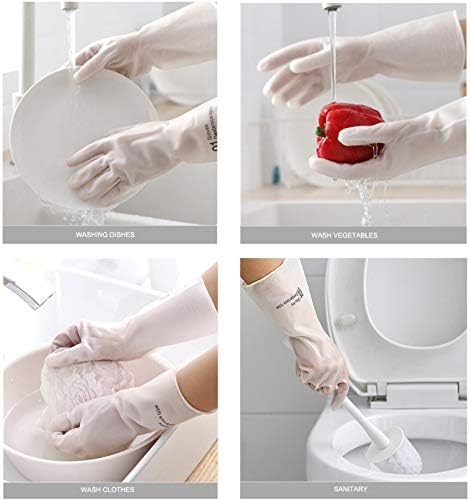 Kuhinjske gumene rukavice za pranje posuđa, obične prozirne rastezljive rukavice za čišćenje kuće, velika 3 para
