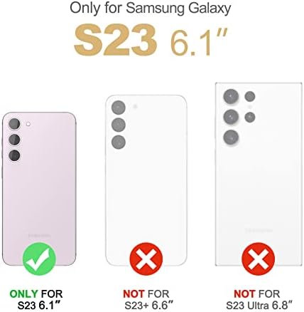 Suritch za slučaj Samsung Galaxy S23, [ugrađeni zaštitnik zaslona] [Dvoslojni zaštita] Potpuna zaštita zaštitna zaštitna zaštita zaštitnog