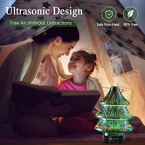 BESLE 3D staklene esencijalno ulje difuzor božićno drvce difuzori za esencijalna ulja aromaterapija difuzor difuzor rotirajuća aroma