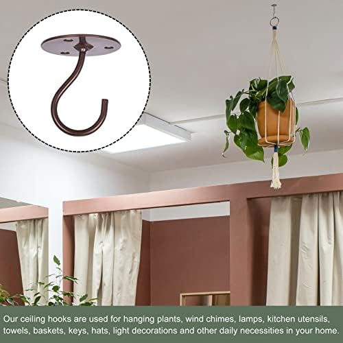 Yokive 3 PCS stropna viseća kuka, teška kuka s okruglim pločama viseći biljke, izvrsno za ured, dom, svakodnevnu upotrebu
