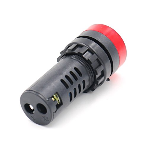 Baomain Indikator signala električnog kruga Flash Buzzer Black Red 24V 20mA Pack od 6