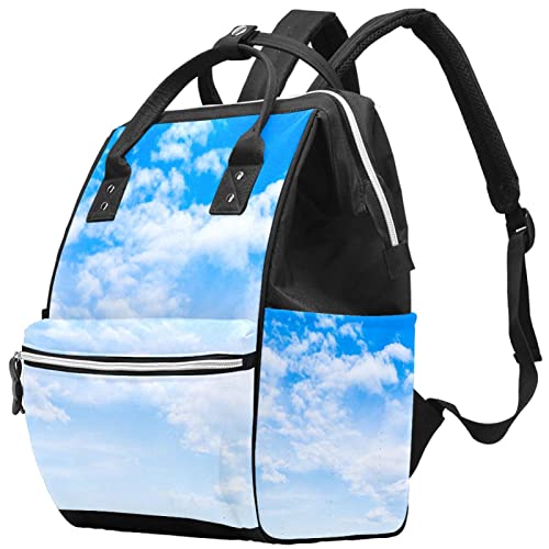 Bijelo-oblak-plavi peleni torbe s pelenama mame ruksak veliki kapacitet za pelene torbe za njegu za njegu bebe