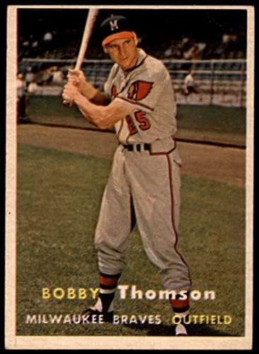 1957. Topps 262 Bobby Thomson Milwaukee Braves VG/Ex Braves