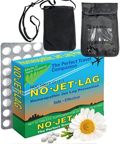 Miers Labs No Homeopathic Jet LAG LAG LAG LAG LAG LEMEDY & PUTOVANJE VOCK Torbica s tehnologijom blokiranja RFID -a, skrivena vučna