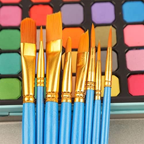 Zmdza 12pcs biserno plava šipka slika akvarelna olovka set najlon vuna ventilator ulja uljana četkica diy akrilna četka za boju