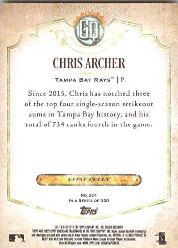 2018. Topps Gypsy Queen 201 Chris Archer Tampa Bay Rays bejzbol kartica - GotBaseballCards