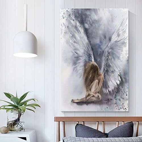 Angel Slikanje anđeoskog zida Art Angel Wings Slikanje ženskog platna platna zidne umjetničke otiske za zidni dekor dekor spavaća soba