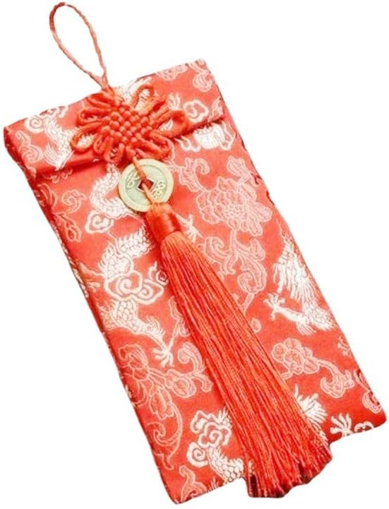 15 PCS Ukrasna kineska novogodišnja tkanina crvena džepna crvena omotnica za CNY ukras